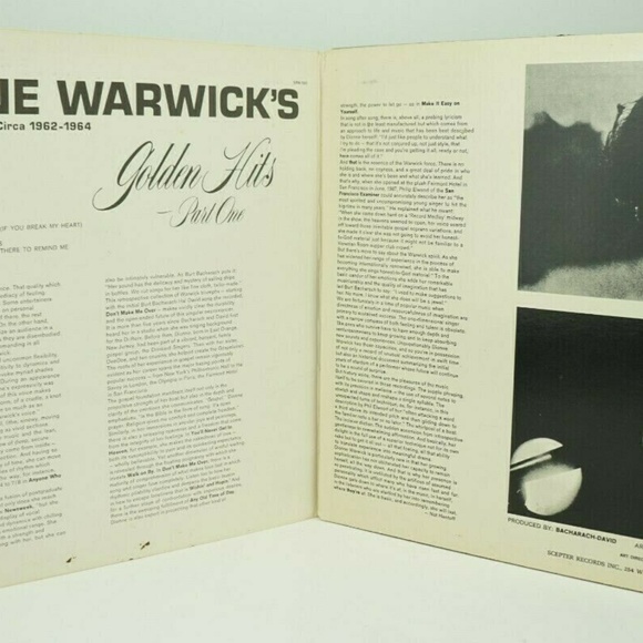 Dionne Warwick's Golden Hits Part One Vinyl LP - Picture 2 of 5